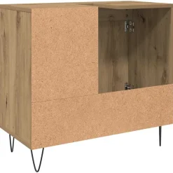 vidaXL Mueble de lavabo madera de ingeniería 65x33x60 cm Roble artisan Best