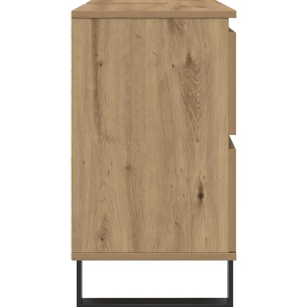 vidaXL Mueble de lavabo madera de ingeniería 80x33x60 cm Roble artisan Sale