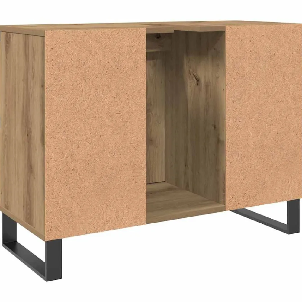 vidaXL Mueble de lavabo madera de ingeniería 80x33x60 cm Roble artisan Sale