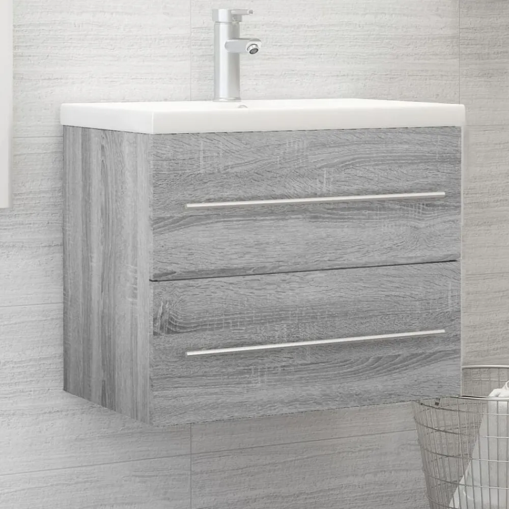 vidaXL Conjuntos De Muebles-Mueble de lavabo madera contrachapada 60x38,5x48 cm