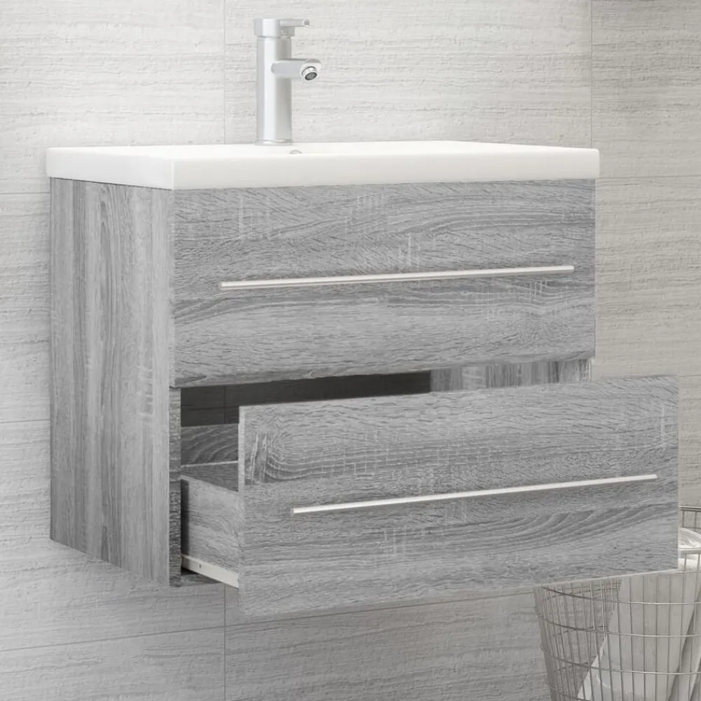 vidaXL Conjuntos De Muebles-Mueble de lavabo madera contrachapada 60x38,5x48 cm