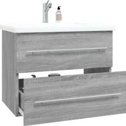 vidaXL Conjuntos De Muebles-Mueble de lavabo madera contrachapada 60x38,5x48 cm