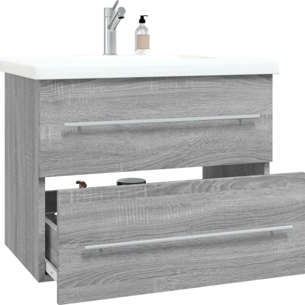 vidaXL Conjuntos De Muebles-Mueble de lavabo madera contrachapada 60x38,5x48 cm