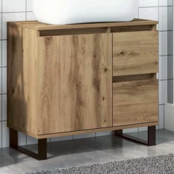 vidaXL Conjuntos De Muebles-Mueble de lavabo madera de ingeniería 65x33x60 cm