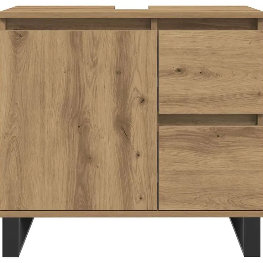vidaXL Conjuntos De Muebles-Mueble de lavabo madera de ingeniería 65x33x60 cm