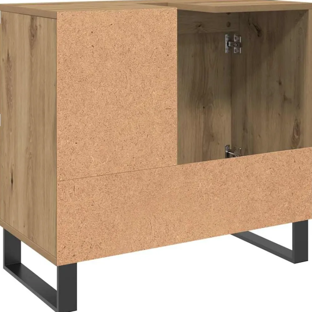 vidaXL Conjuntos De Muebles-Mueble de lavabo madera de ingeniería 65x33x60 cm