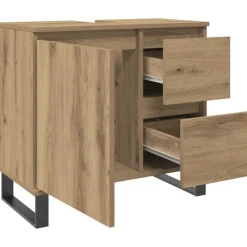 vidaXL Conjuntos De Muebles-Mueble de lavabo madera de ingeniería 65x33x60 cm