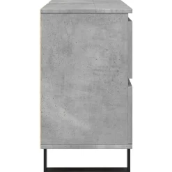 vidaXL Conjuntos De Muebles-Mueble de lavabo madera de ingeniería gris hormigón 80x33x60 cm