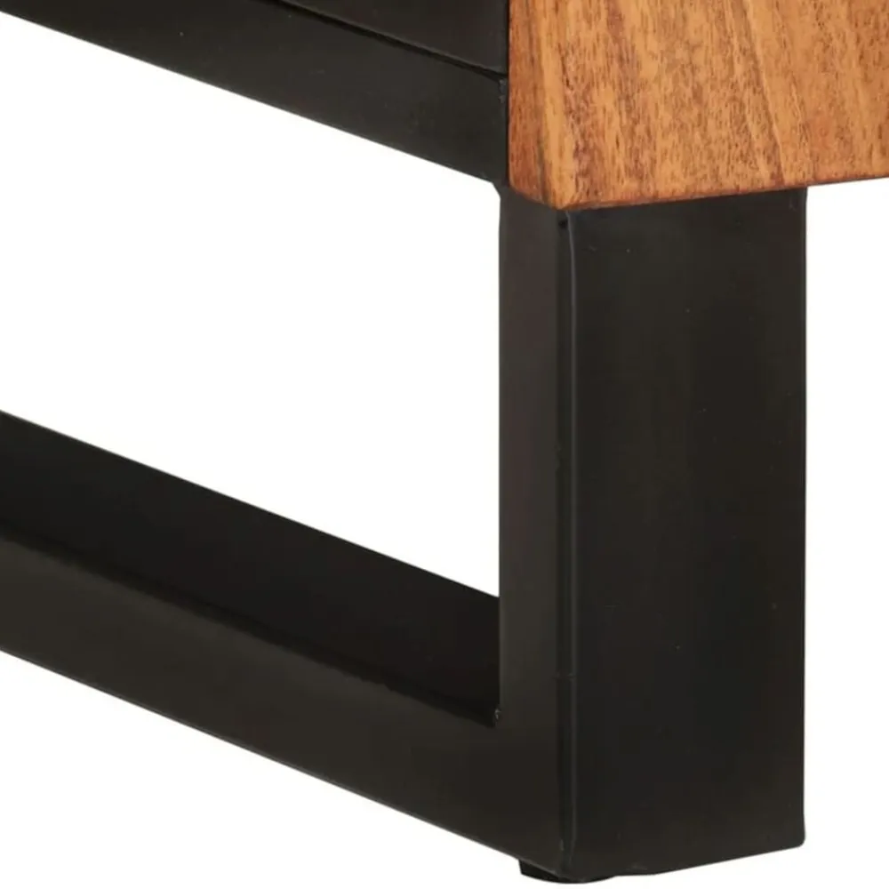 vidaXL Conjuntos De Muebles-Mueble de lavabo madera acacia y madera ingeniería 62x33x58 cm