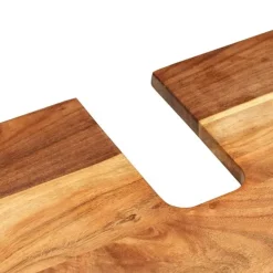 vidaXL Conjuntos De Muebles-Mueble de lavabo madera acacia y madera ingeniería 62x33x58 cm