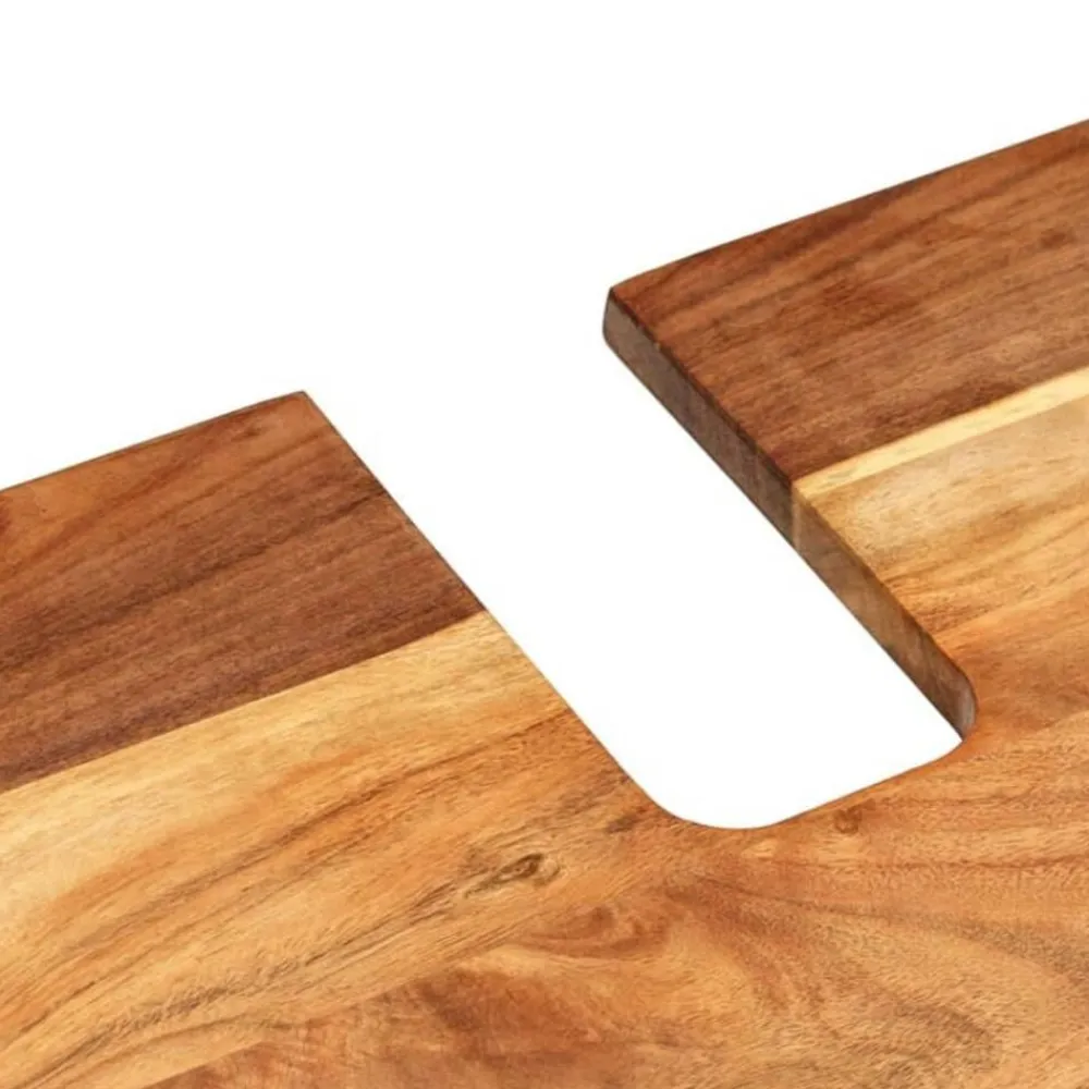 vidaXL Conjuntos De Muebles-Mueble de lavabo madera acacia y madera ingeniería 62x33x58 cm