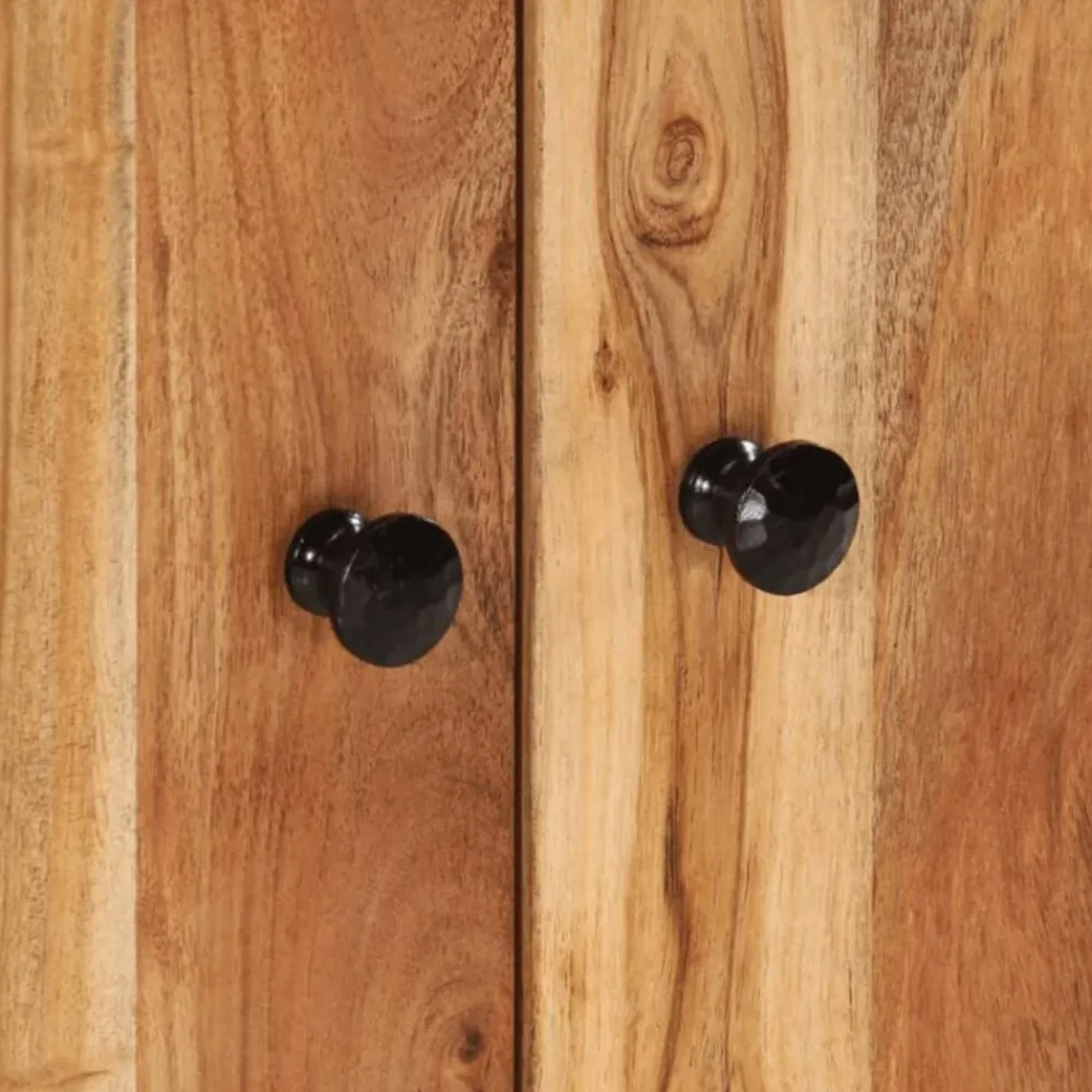 vidaXL Conjuntos De Muebles-Mueble de lavabo madera acacia y madera ingeniería 62x33x58 cm