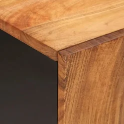 vidaXL Conjuntos De Muebles-Mueble de lavabo madera acacia y madera ingeniería 62x33x58 cm
