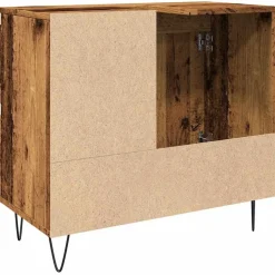 vidaXL Conjuntos De Muebles-Mueble de lavabo madera de ingeniería envejecida 65x33x60 cm