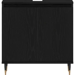 vidaXL Mueble de lavabo para baño 58 x 33 x 60 cm Roble negro Discount