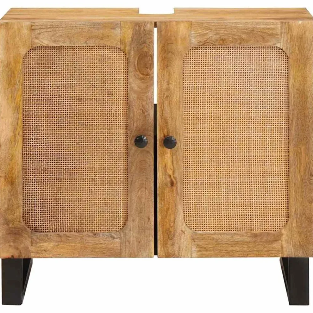 vidaXL Mueble de lavabo para baño con estante Marrón 62 x 33 x 58 cm Outlet
