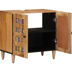 vidaXL Conjuntos De Muebles-Mueble de lavabo para baño con puerta 62 x 33 x 58 cm