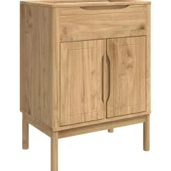 vidaXL Mueble de lavabo para baño FLORO Marrón cera 60 x 40 x 80 cm Marrón cera Clearance