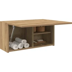 vidaXL Mueble de pared baño madera ingeniería 60x25x30cm Roble artisan Online