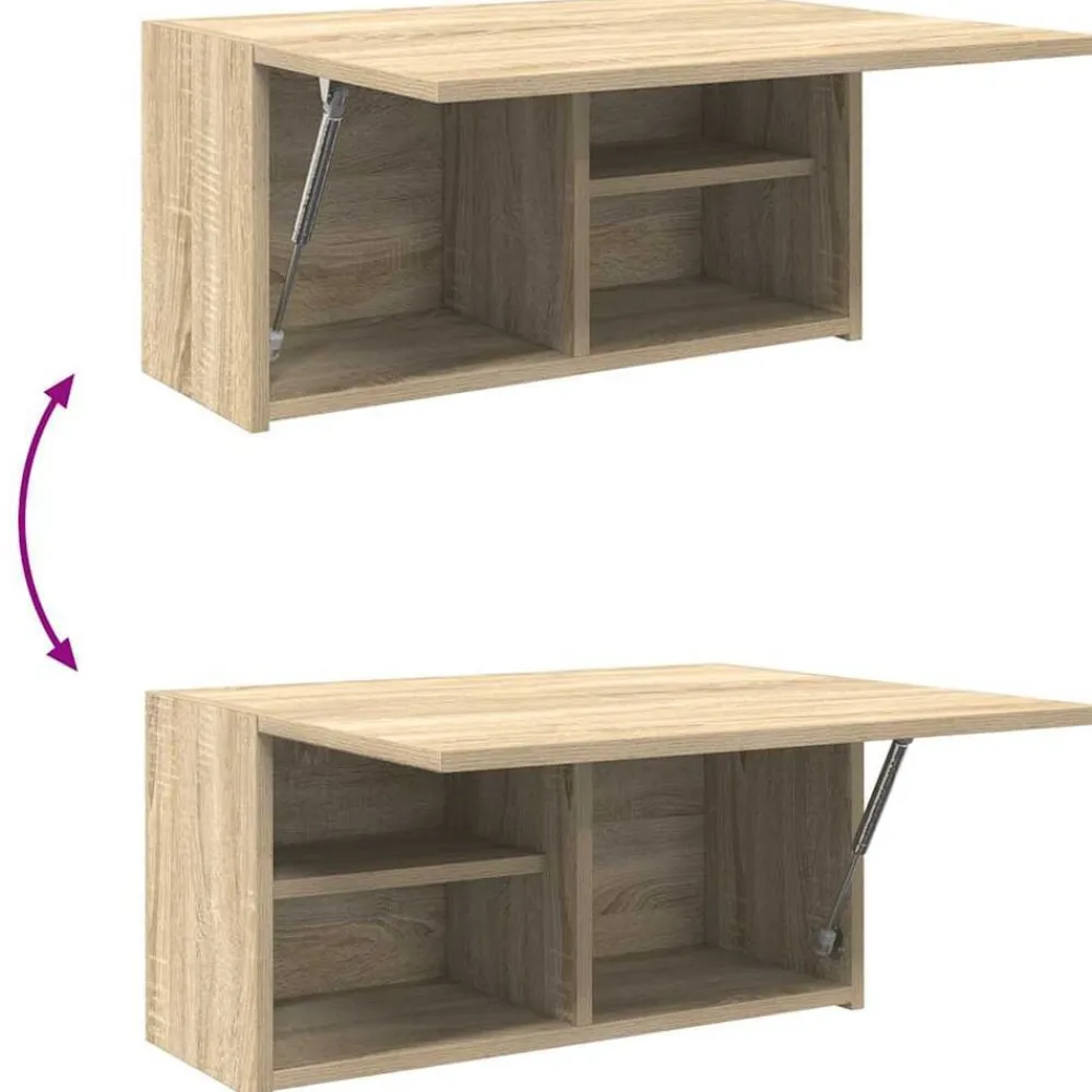 vidaXL Mueble de pared baño madera ingeniería 60x25x30 cm Roble Sonoma Best