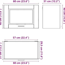 vidaXL Mueble de pared cocina madera contrachapada Porto roble sonoma Madera reciclada Discount