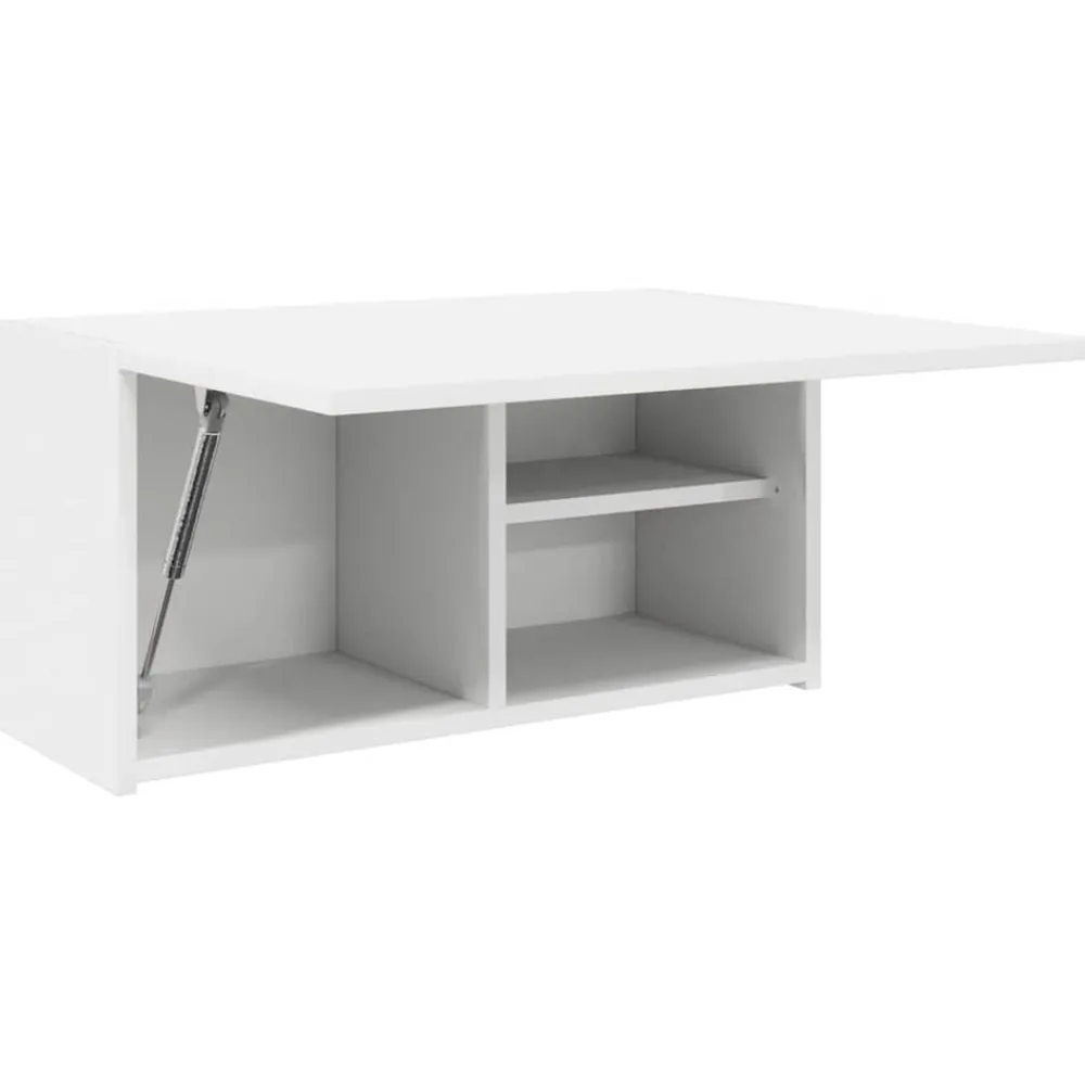 vidaXL Mueble de pared de baño madera ingeniería 60x25x30 cm Blanco New