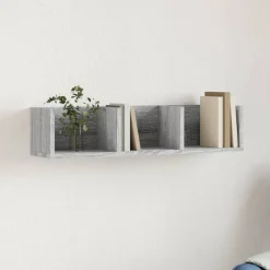 vidaXL Mueble de pared madera ingeniería 75x18x16,5 cm Gris sonoma New