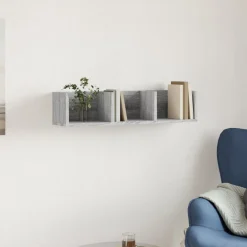 vidaXL Mueble de pared madera ingeniería 75x18x16,5 cm Gris sonoma New
