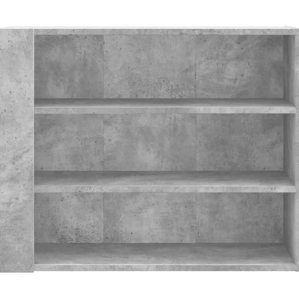 vidaXL Estanterías-Mueble de pared madera ingeniería gris hormigón 75x35x60 cm