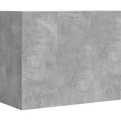 vidaXL Estanterías-Mueble de pared madera ingeniería gris hormigón 75x35x60 cm