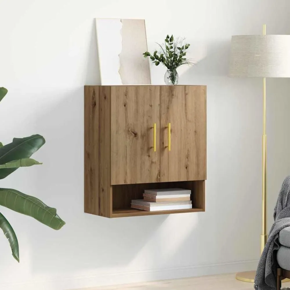 vidaXL Mueble de pared 60 x 31 x 70 cm Roble artisan