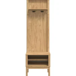 vidaXL Mueble de recibidor FLORO Marrón cera 50 x 40 x 158 cm Marrón cera Outlet