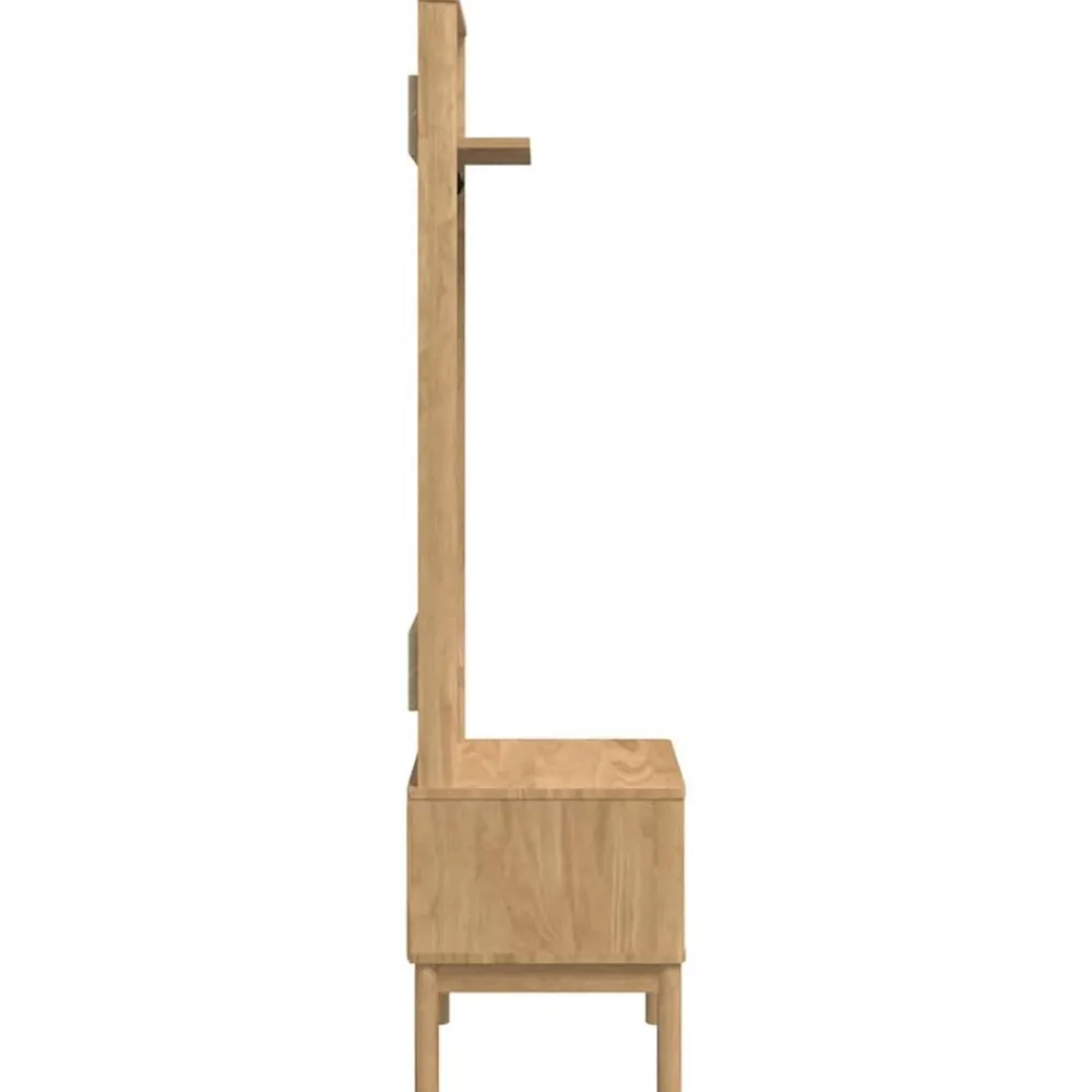 vidaXL Mueble de recibidor FLORO Marrón cera 50 x 40 x 158 cm Marrón cera Outlet