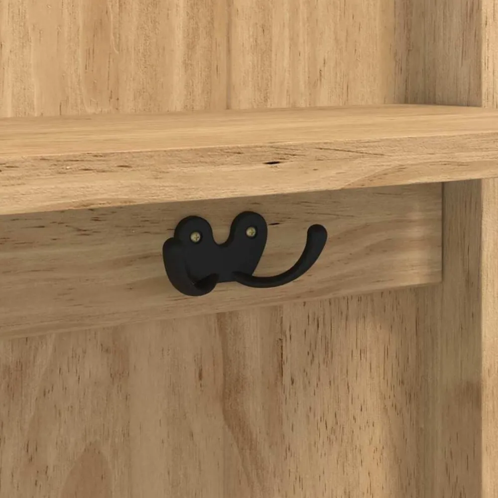 vidaXL Mueble de recibidor FLORO Marrón cera 50 x 40 x 158 cm Marrón cera Outlet