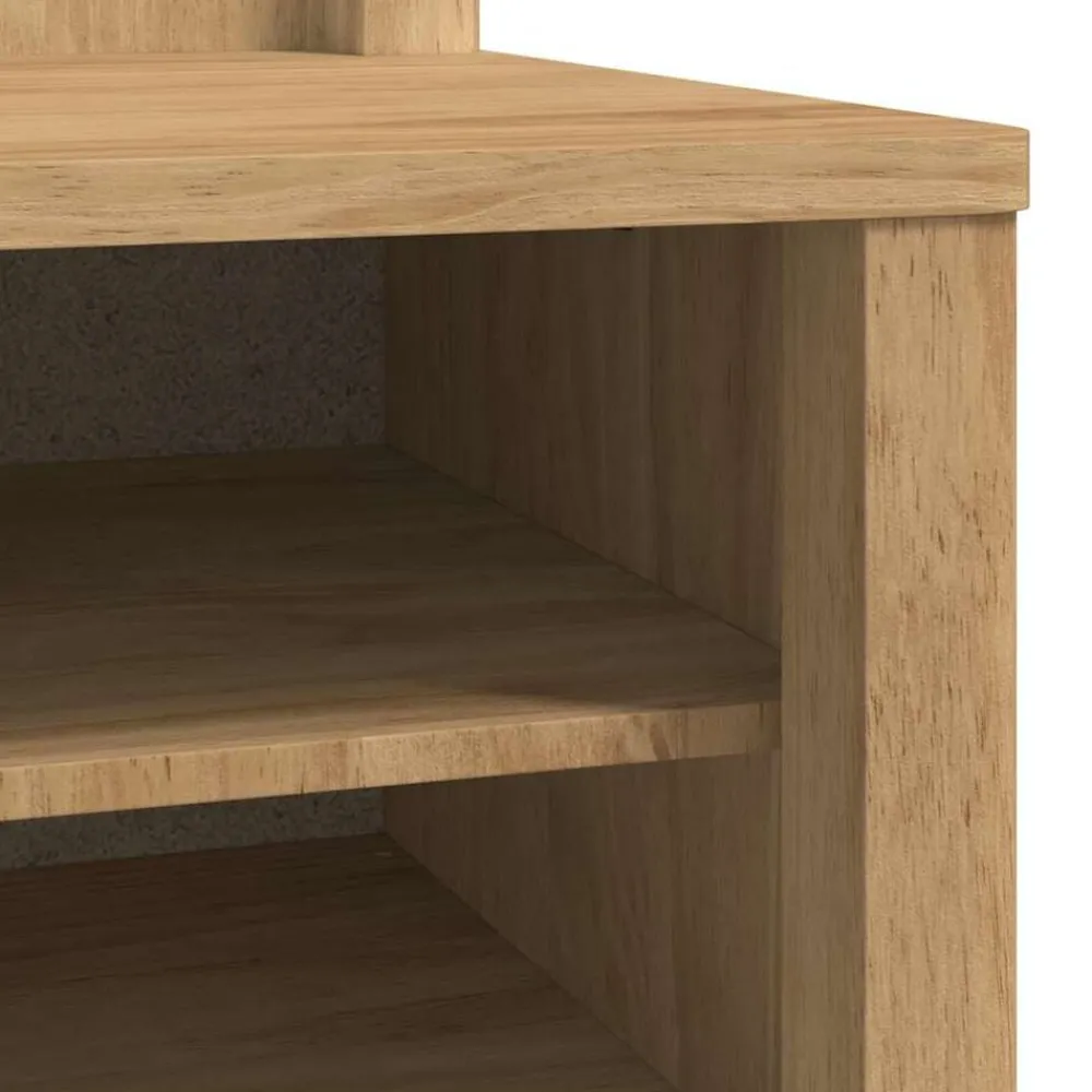 vidaXL Mueble de recibidor FLORO Marrón cera 50 x 40 x 158 cm Marrón cera Outlet