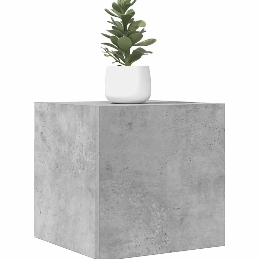 vidaXL Mueble de salón de pared gris hormigón 30,5x30x30 cm Gris hormigón Discount