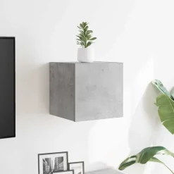 vidaXL Mueble de salón de pared gris hormigón 30,5x30x30 cm Gris hormigón Discount