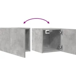 vidaXL Mueble de salón de pared gris hormigón 30,5x30x30 cm Gris hormigón Discount