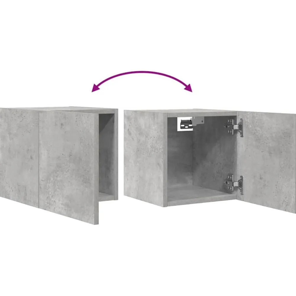 vidaXL Mueble de salón de pared gris hormigón 30,5x30x30 cm Gris hormigón Discount