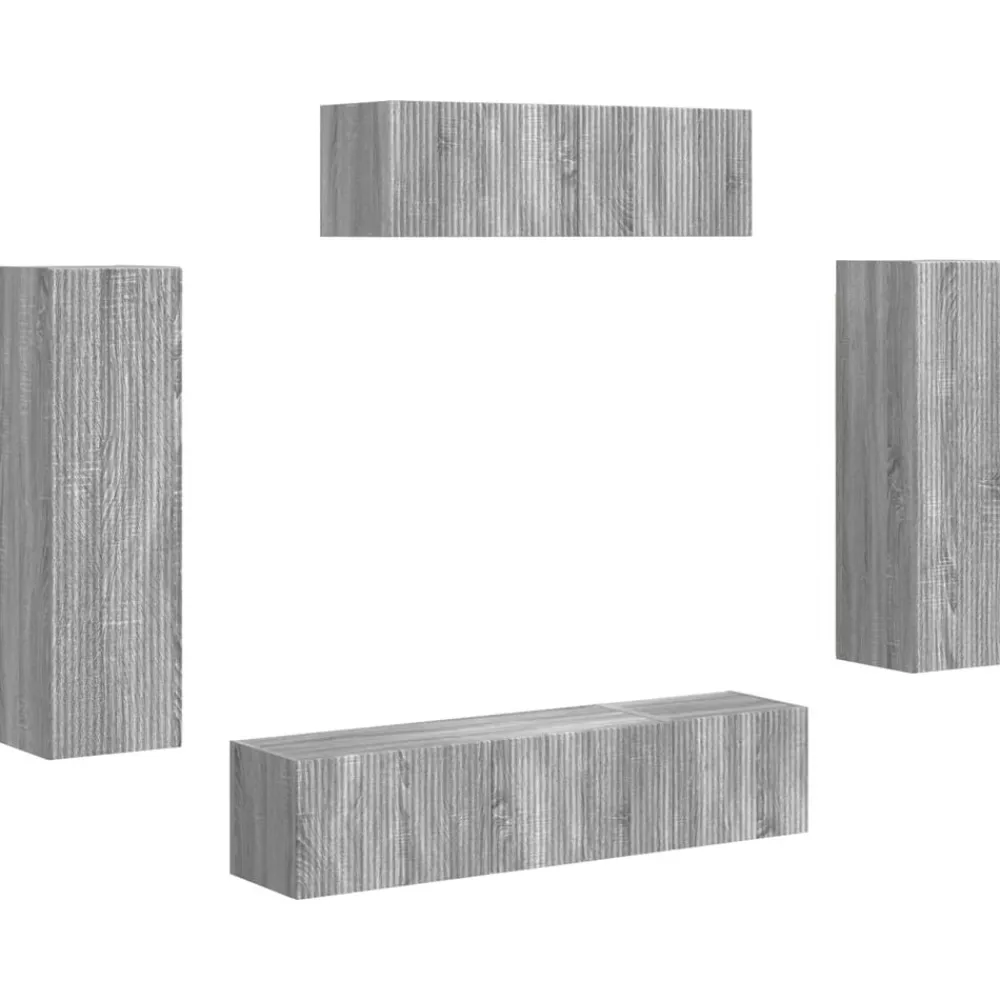 vidaXL Muebles Tv-Mueble de TV 5 pcs