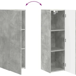 vidaXL Mueble de TV 5 pcs Gris Concreto Gris hormigón Online