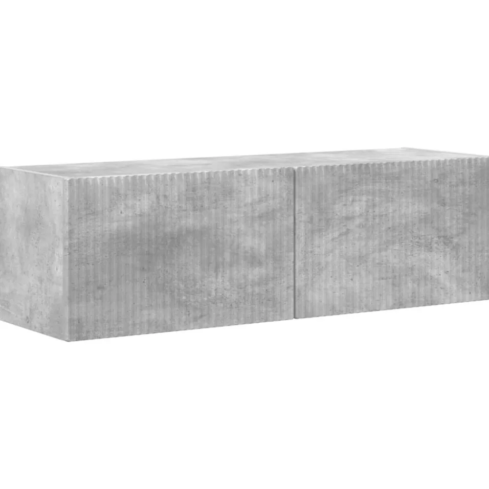 vidaXL Mueble de TV 5 pcs Gris Concreto Gris hormigón Online
