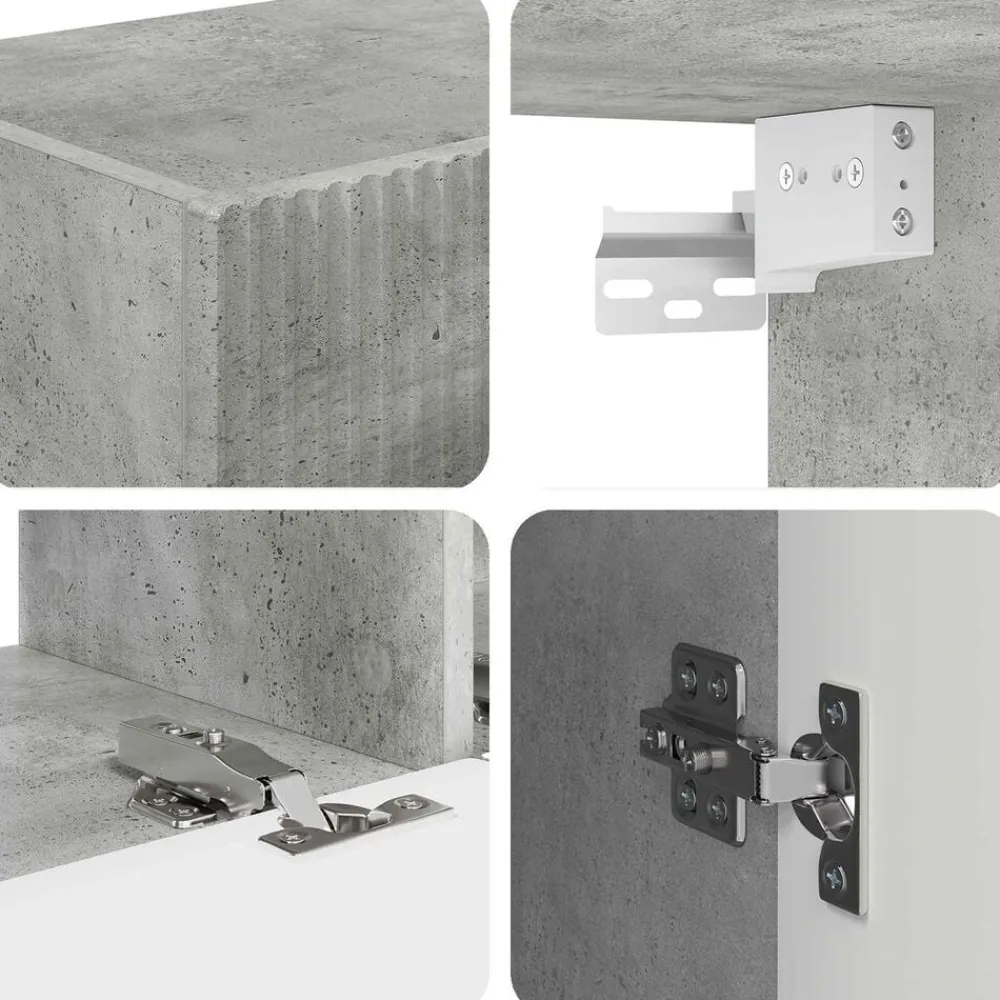 vidaXL Mueble de TV 5 pcs Gris Concreto Gris hormigón Online