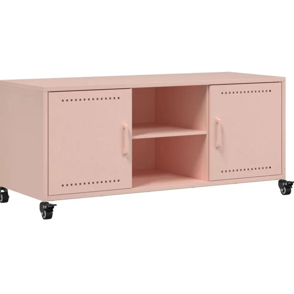 vidaXL Muebles Tv-Mueble de TV acero 100,5x39x43,5 cm