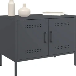 vidaXL Mueble de TV acero gris 68x39x50,5 cm Antracita Outlet