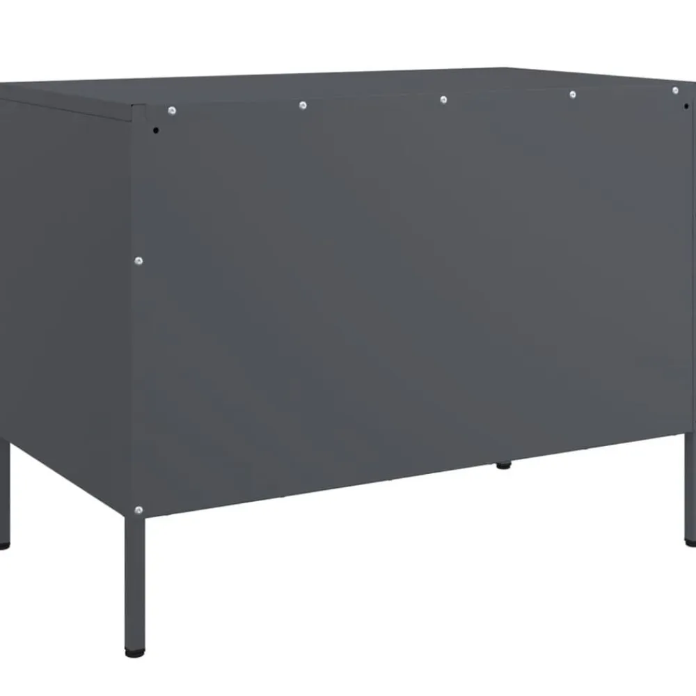 vidaXL Mueble de TV acero gris 68x39x50,5 cm Antracita Outlet