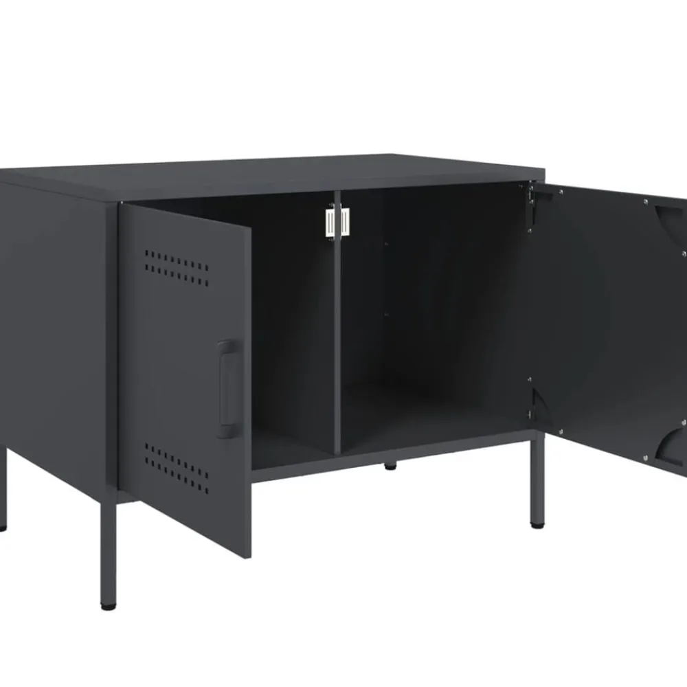 vidaXL Mueble de TV acero gris 68x39x50,5 cm Antracita Outlet
