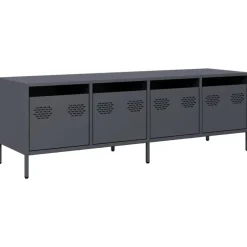 vidaXL Mueble de TV acero laminado en frío 135x39x43,5 cm Antracita New