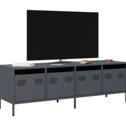 vidaXL Mueble de TV acero laminado en frío 135x39x43,5 cm Antracita New