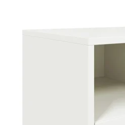 vidaXL Mueble de TV acero 100,5x39x43,5 cm Blanco Discount